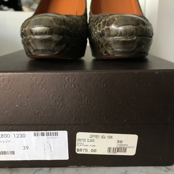 Gucci Python Platform Pumps Size 39 - Picture 7 of 7